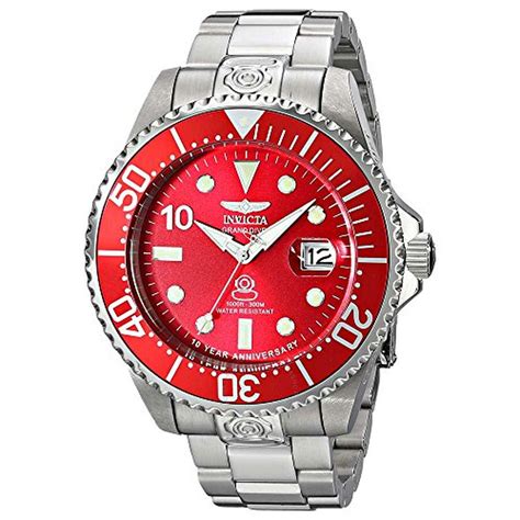 invicta watch red face